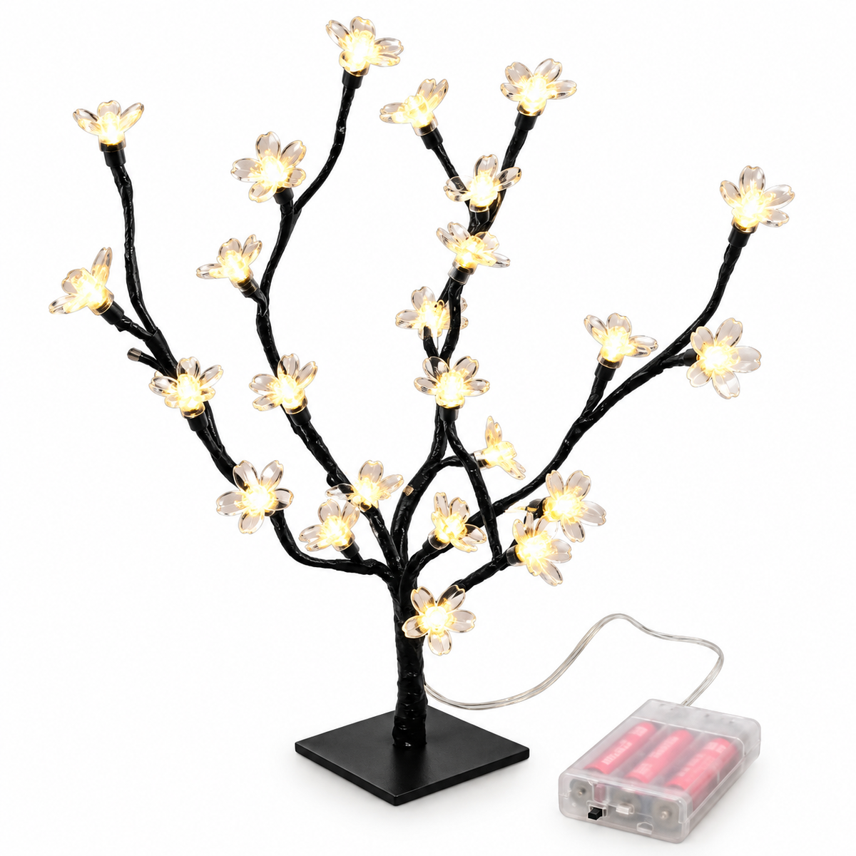 LED bloesemboom zwart 25cm hoog